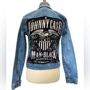 Upcycled Abercrombie & Fitch Johnny Cash Jean Jacket